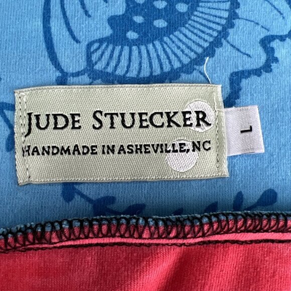 Jude Stuecker L Fiber Art Artsy Knit Skirt Organic Cotton Silk Screen Tie Dye - Picture 6 of 6